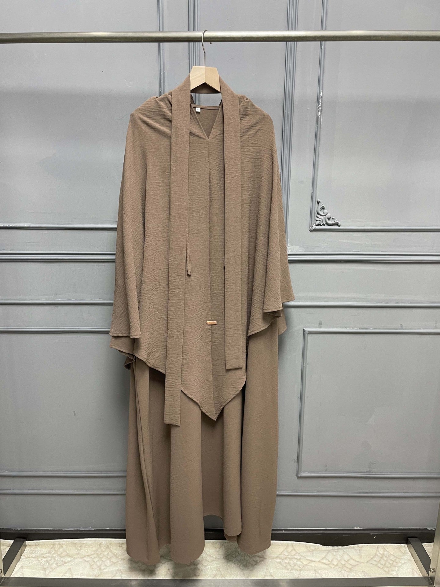 Two-piece Headscarf Suit Muslim Long Dress