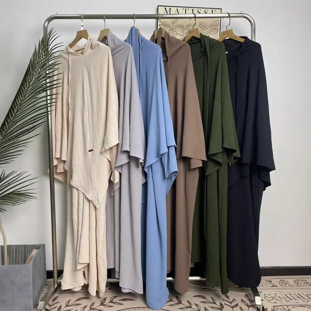 Two-piece Headscarf Suit Muslim Long Dress