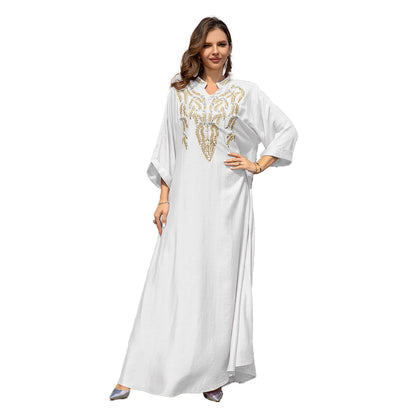 Embroidered Robe Dress