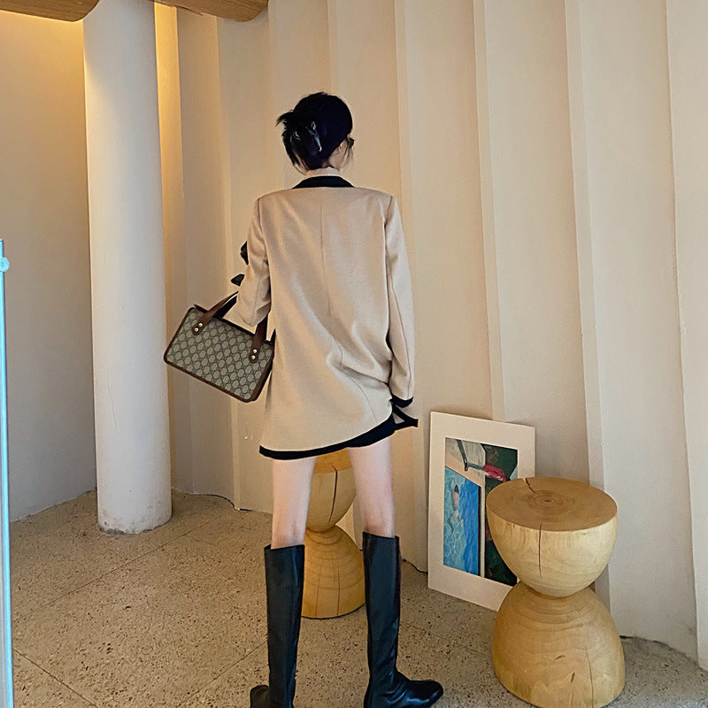 Stitching fashionable Street Blazer suit for women