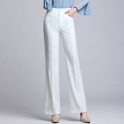 Pure Color Casual Spring Suit Straight-Leg Pants