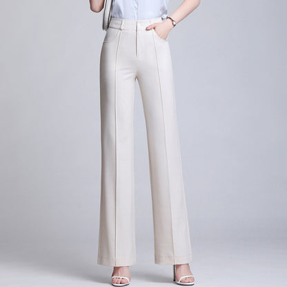 Pure Color Casual Spring Suit Straight-Leg Pants