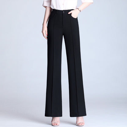 Pure Color Casual Spring Suit Straight-Leg Pants