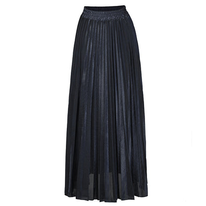 New Pleated Skirt Long Skirt