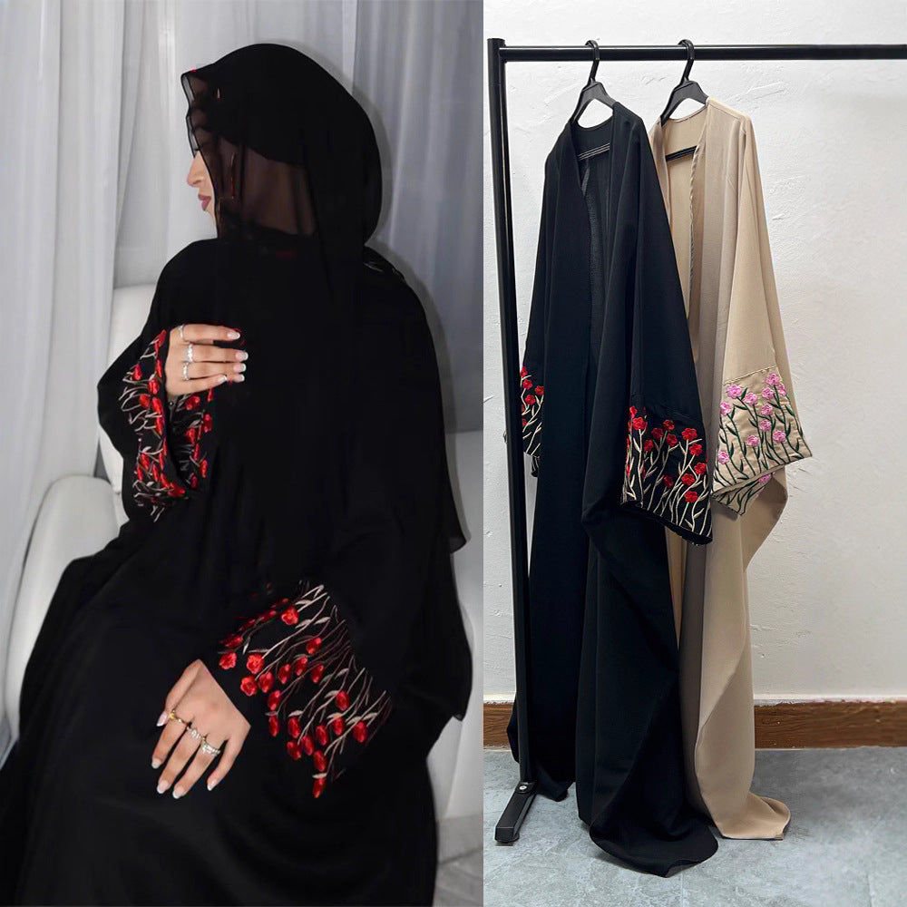 Middle East Dubai Women's Embroidery Embroidery Robe Fashion Outerwear