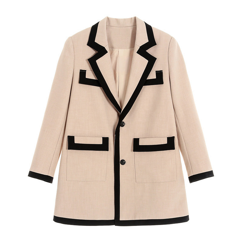 Stitching fashionable Street Blazer suit for women