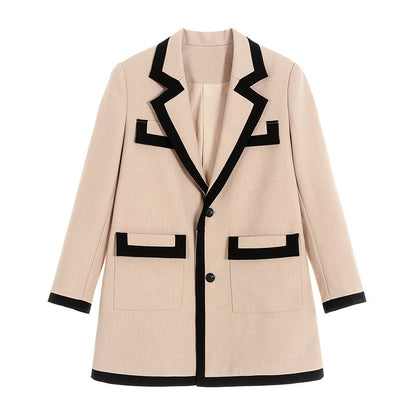 Stitching fashionable Street Blazer suit for women