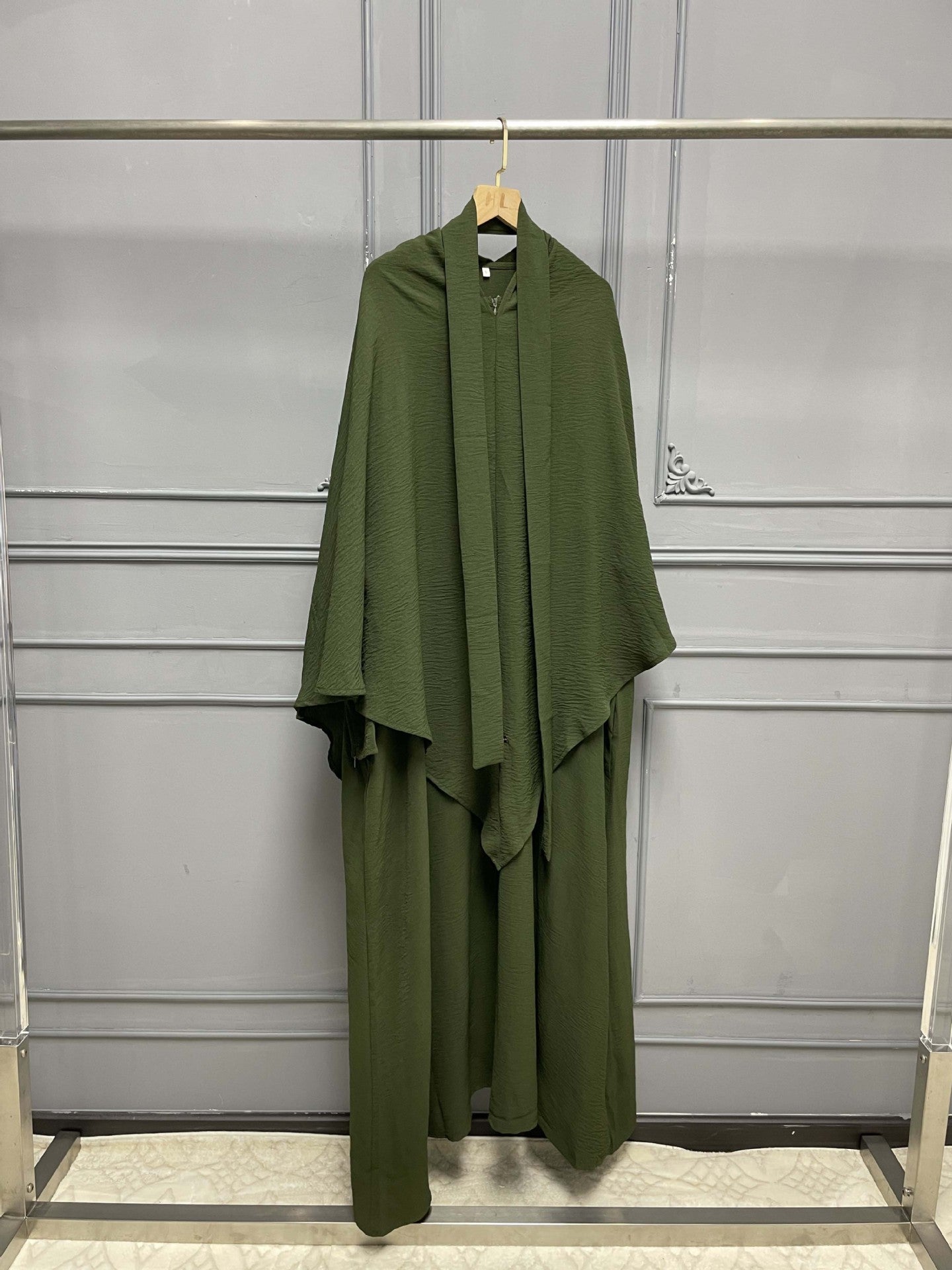 Two-piece Headscarf Suit Muslim Long Dress
