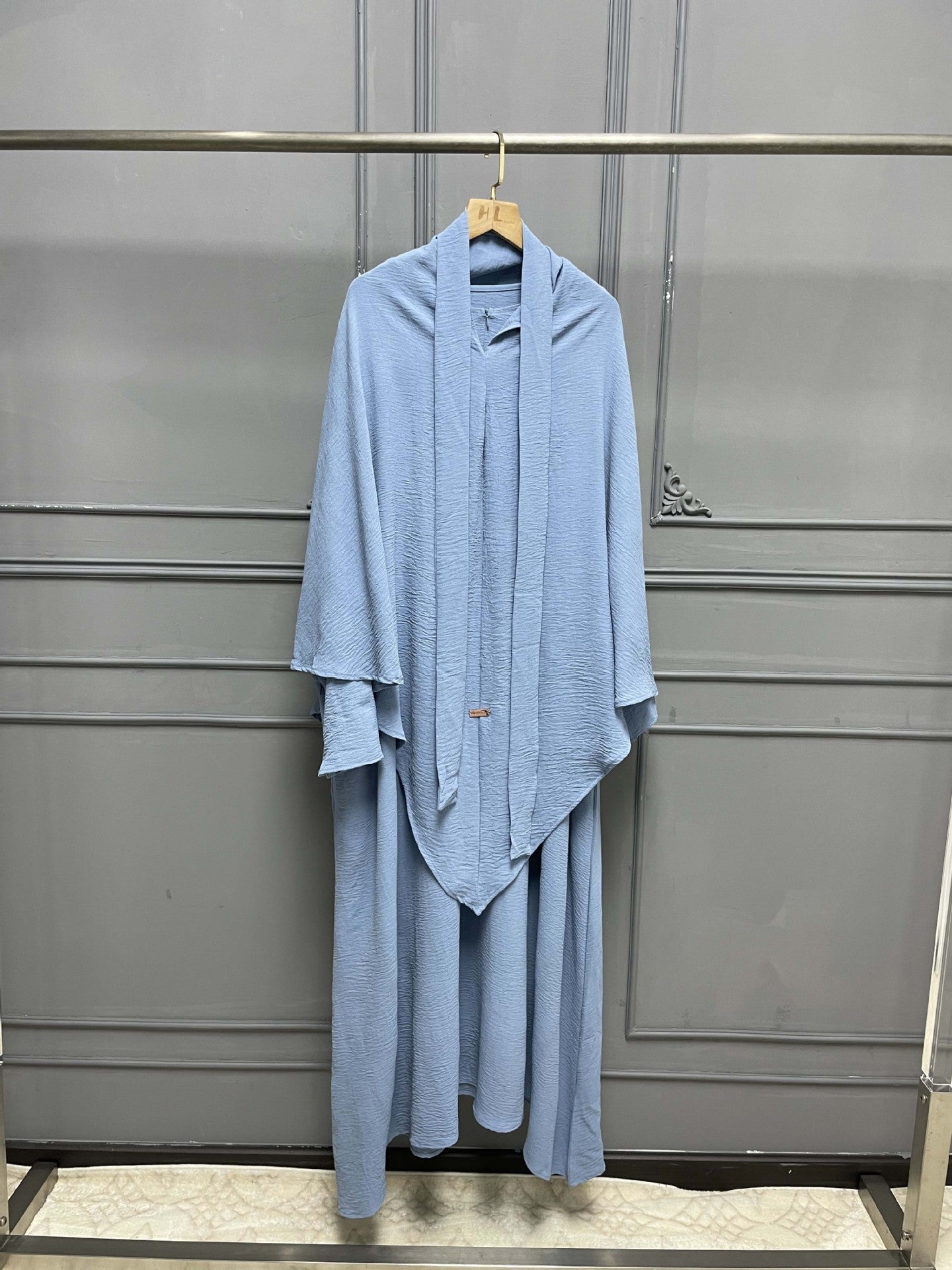 Two-piece Headscarf Suit Muslim Long Dress