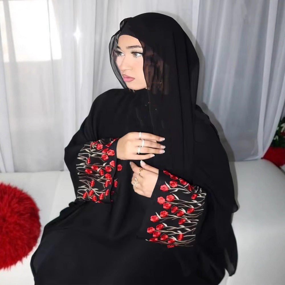 Middle East Dubai Women's Embroidery Embroidery Robe Fashion Outerwear