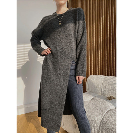 Fashion Women's Long Slit Knit Dress
