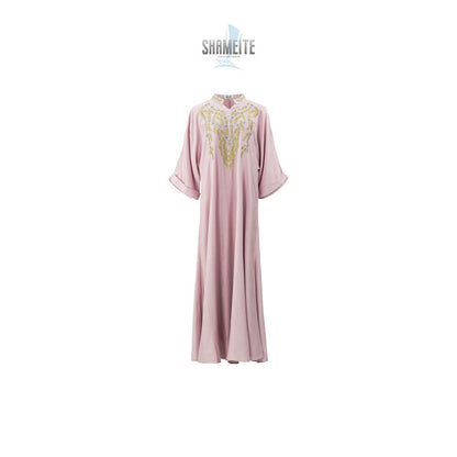 Embroidered Robe Dress