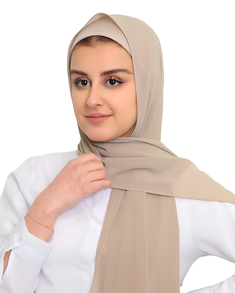 Women & Girl Poly Georgette Hijab Scarf Wrap Size 26X26X2 CM Color