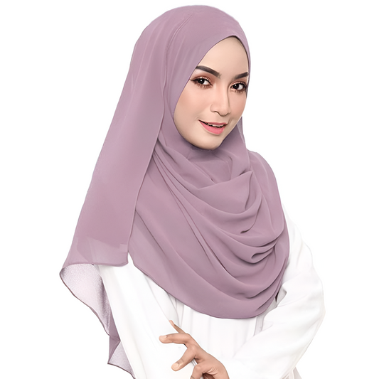 Solid Color Hijab Long Scarf for Women's & Girl's  Size 29X24X0.5 CM