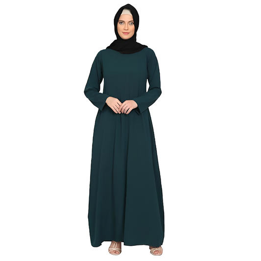 Women’s A-Line Inner Abaya Dress With Side Pocket Size M Color Bottle