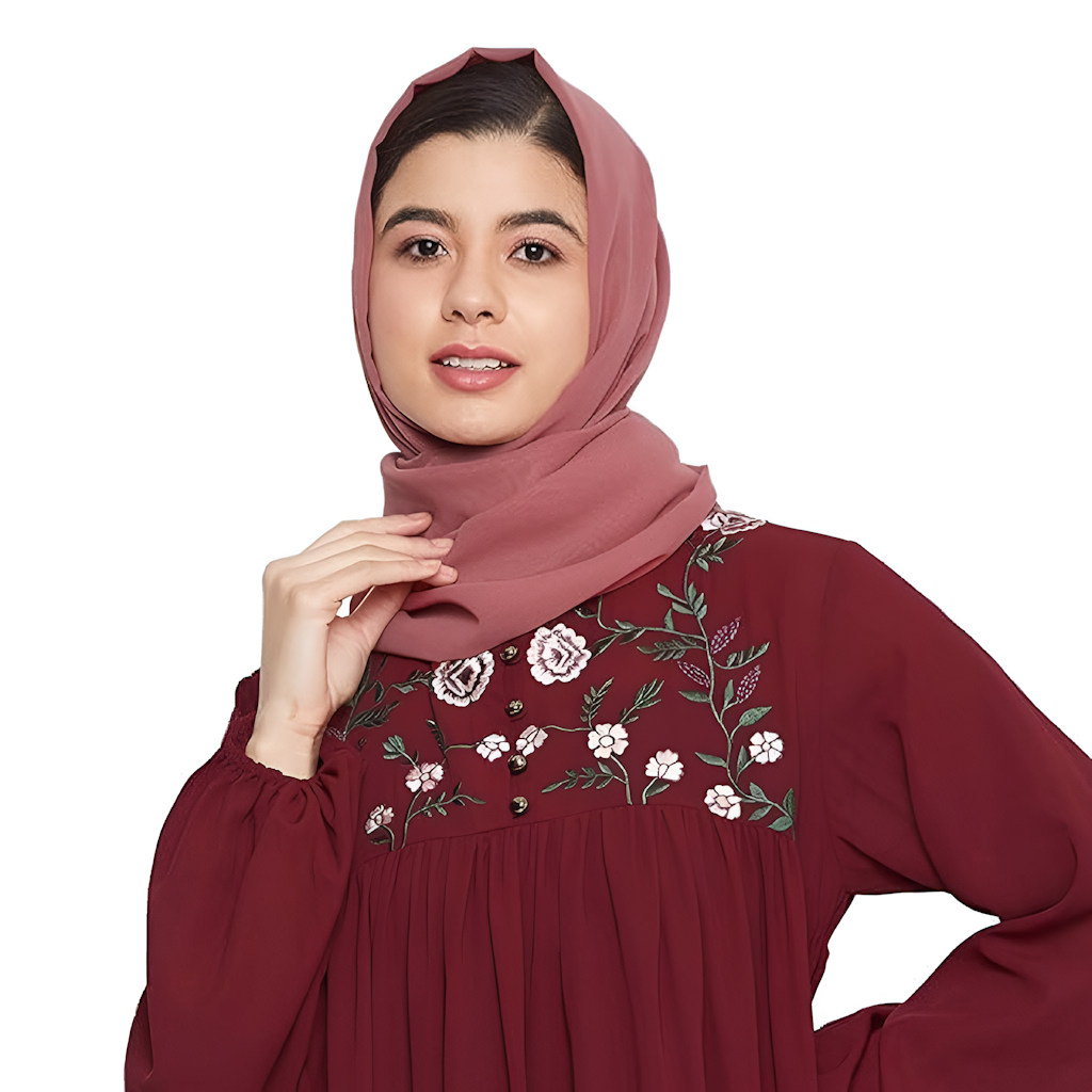 Women's & Girl's Hijab Georgette Scarf  Size 30X20X2 CM  Color Pink