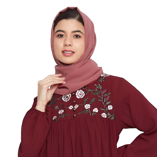 Women's & Girl's Hijab Georgette Scarf  Size 30X20X2 CM  Color Pink