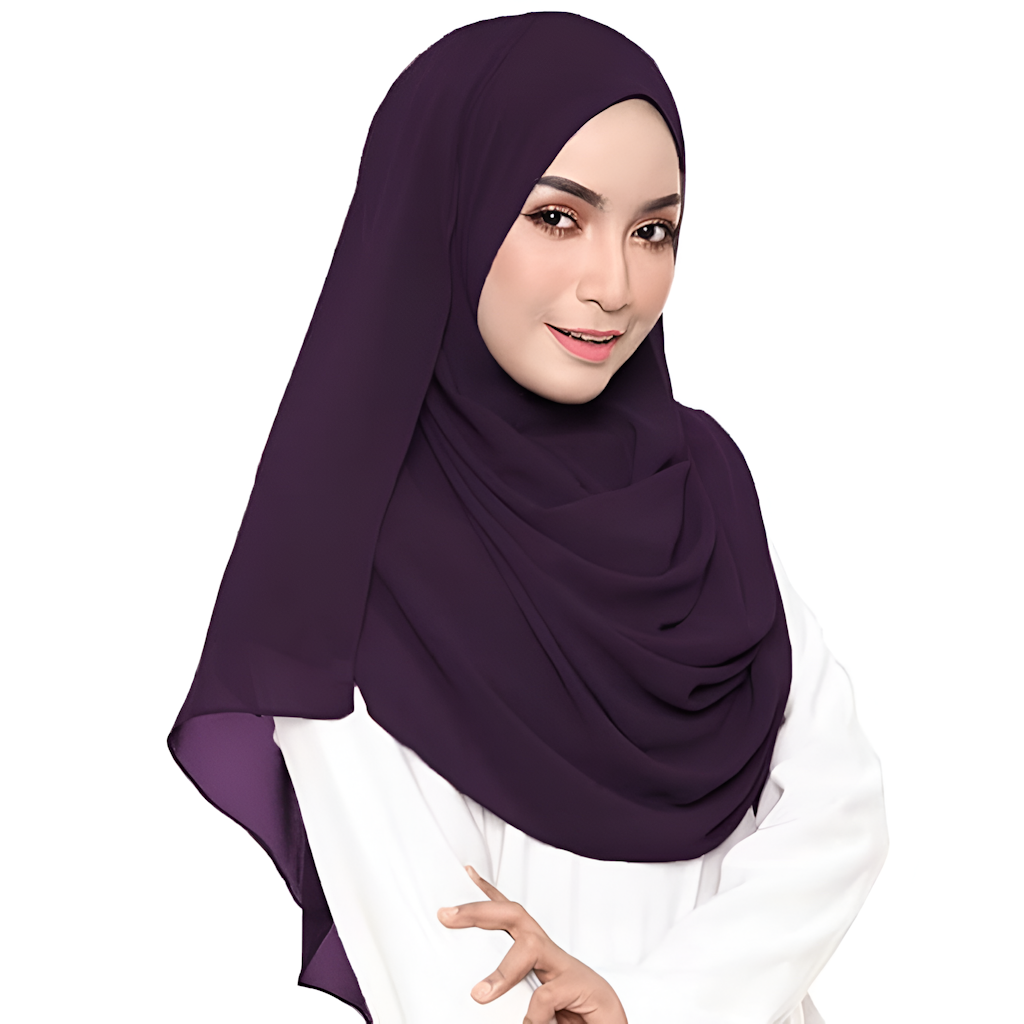 Solid Color Hijab Long Scarf for Women's & Girl's  Size 29X24X0.5 CM
