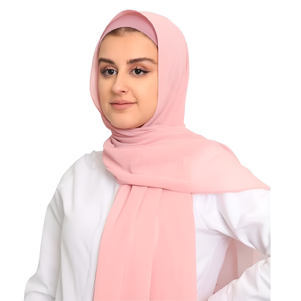 Women & Girl Poly Georgette Hijab Scarf Wrap Size 26X26X2 CM Color