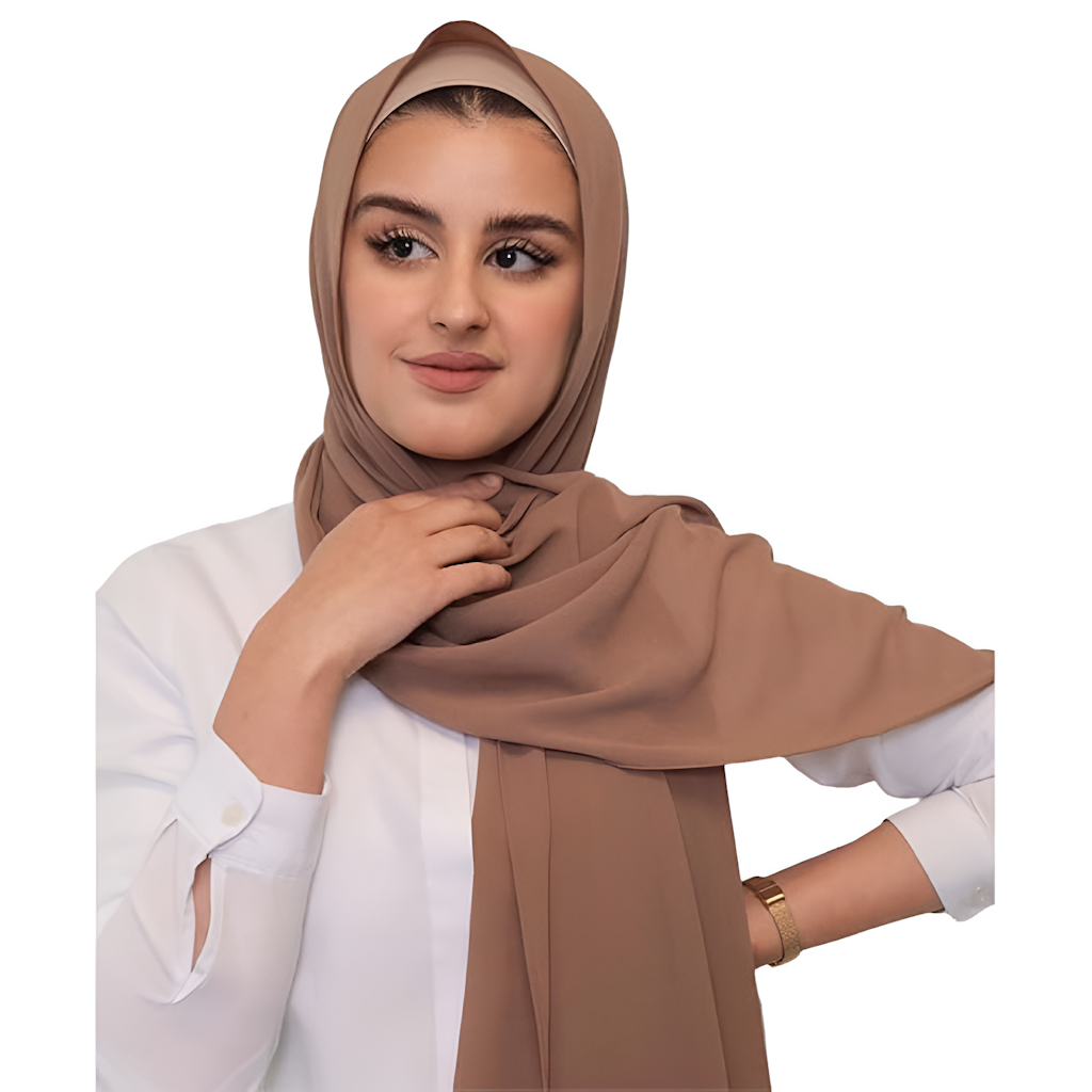 Women & Girl Poly Georgette Hijab Scarf Wrap Size 26X26X2 CM Color