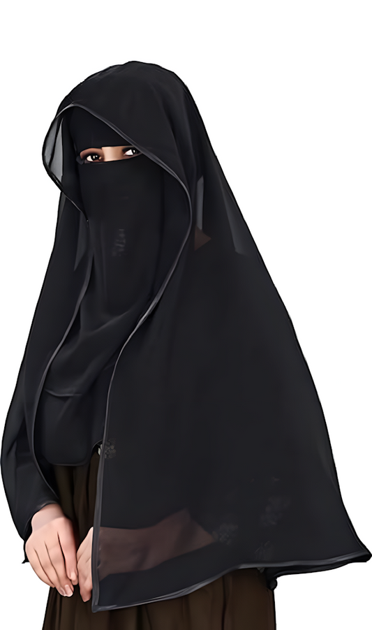 Black hijab Size 92X120X0.1 CM  Color